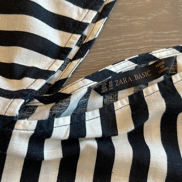 Zara stripe peplum sleeveless top xs - Picture 3 of 4